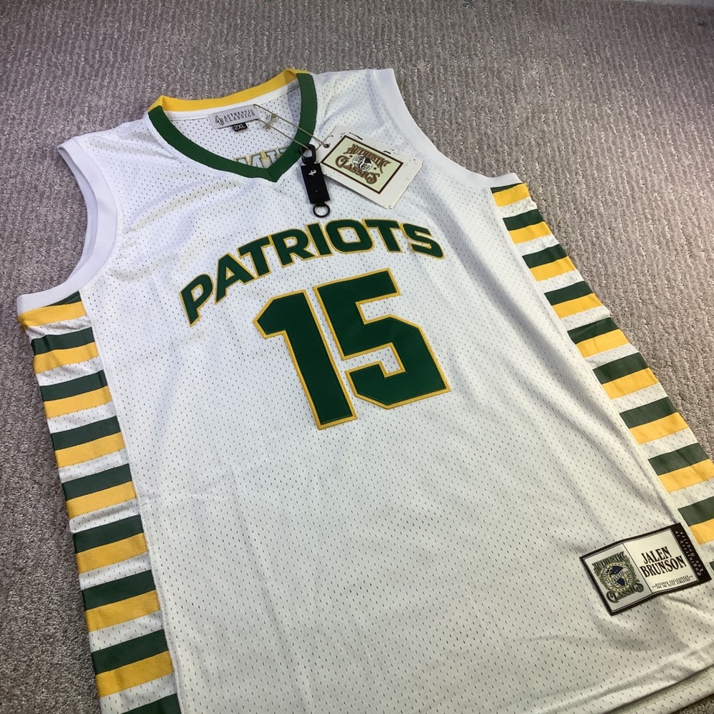 Authentic Classics Jalen Brunson Stevenson Patriots HS 15 Jersey Size 2XL NWT